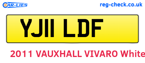 YJ11LDF are the vehicle registration plates.