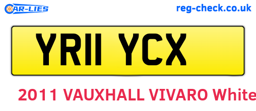 YR11YCX are the vehicle registration plates.