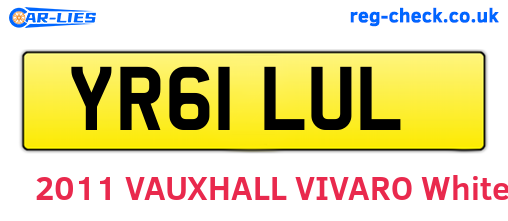 YR61LUL are the vehicle registration plates.