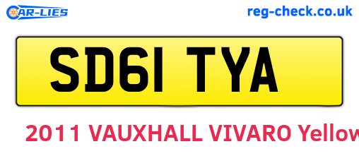 SD61TYA are the vehicle registration plates.