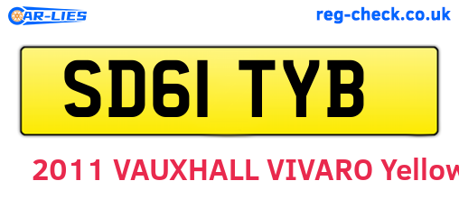 SD61TYB are the vehicle registration plates.