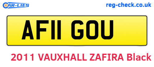 AF11GOU are the vehicle registration plates.