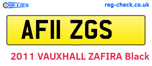 AF11ZGS are the vehicle registration plates.