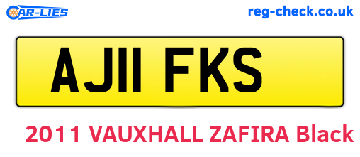 AJ11FKS are the vehicle registration plates.