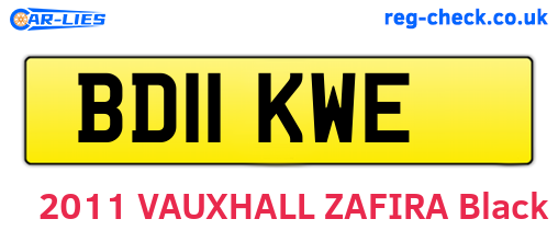 BD11KWE are the vehicle registration plates.