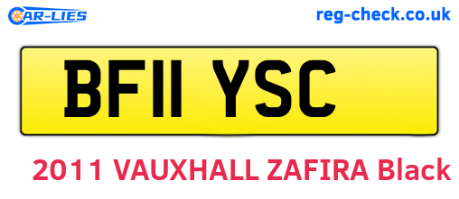 BF11YSC are the vehicle registration plates.