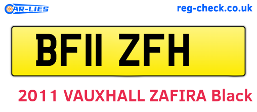 BF11ZFH are the vehicle registration plates.