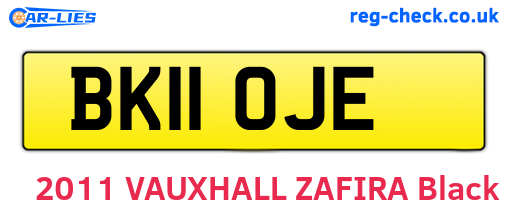 BK11OJE are the vehicle registration plates.