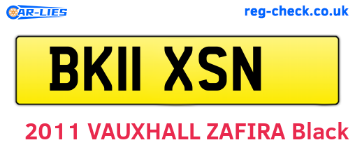 BK11XSN are the vehicle registration plates.