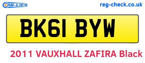 BK61BYW are the vehicle registration plates.