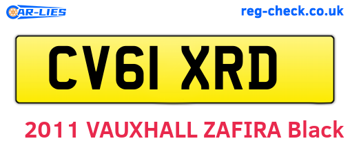 CV61XRD are the vehicle registration plates.