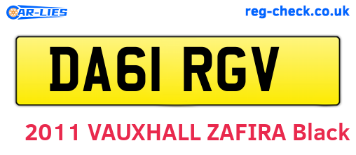 DA61RGV are the vehicle registration plates.