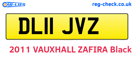 DL11JVZ are the vehicle registration plates.
