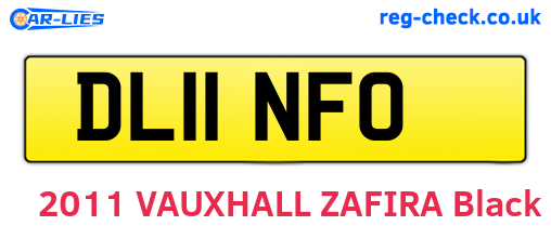 DL11NFO are the vehicle registration plates.
