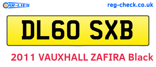 DL60SXB are the vehicle registration plates.