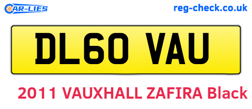 DL60VAU are the vehicle registration plates.