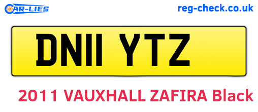 DN11YTZ are the vehicle registration plates.