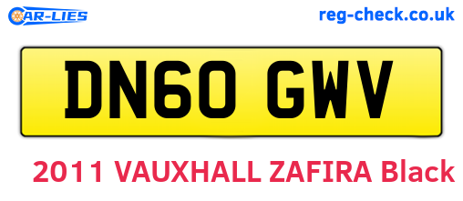 DN60GWV are the vehicle registration plates.