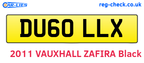 DU60LLX are the vehicle registration plates.