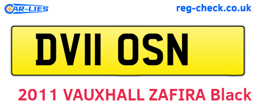 DV11OSN are the vehicle registration plates.