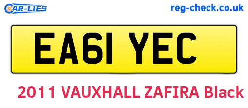 EA61YEC are the vehicle registration plates.