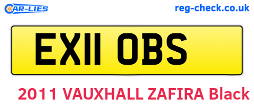 EX11OBS are the vehicle registration plates.