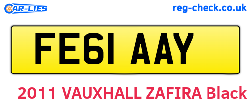 FE61AAY are the vehicle registration plates.