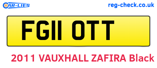 FG11OTT are the vehicle registration plates.