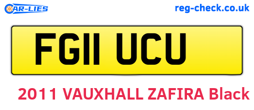 FG11UCU are the vehicle registration plates.
