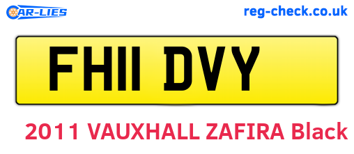 FH11DVY are the vehicle registration plates.