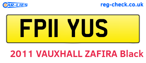 FP11YUS are the vehicle registration plates.