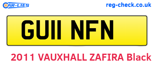 GU11NFN are the vehicle registration plates.