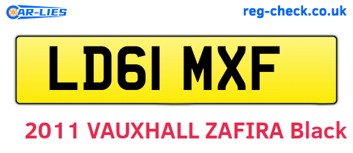 LD61MXF are the vehicle registration plates.