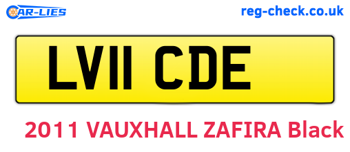 LV11CDE are the vehicle registration plates.