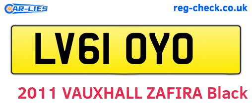 LV61OYO are the vehicle registration plates.