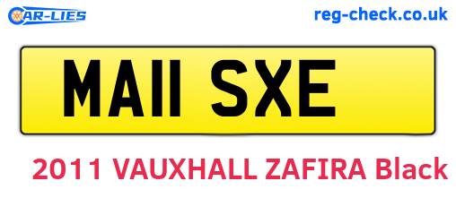 MA11SXE are the vehicle registration plates.