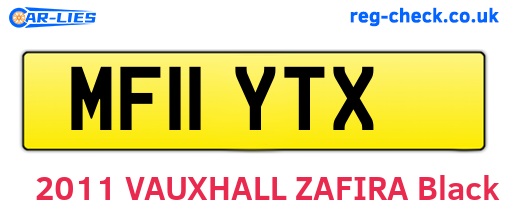 MF11YTX are the vehicle registration plates.