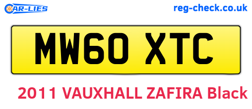 MW60XTC are the vehicle registration plates.