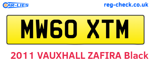 MW60XTM are the vehicle registration plates.