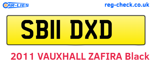 SB11DXD are the vehicle registration plates.