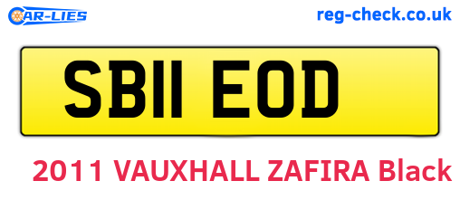 SB11EOD are the vehicle registration plates.