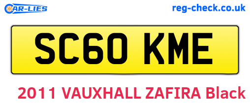 SC60KME are the vehicle registration plates.