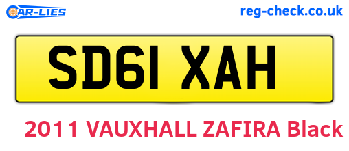 SD61XAH are the vehicle registration plates.