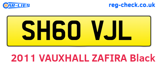 SH60VJL are the vehicle registration plates.