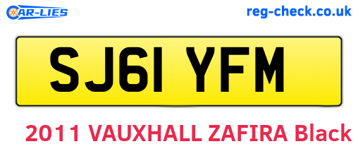 SJ61YFM are the vehicle registration plates.