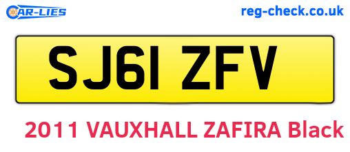 SJ61ZFV are the vehicle registration plates.