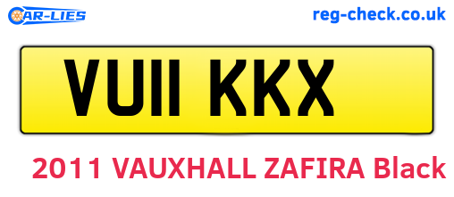 VU11KKX are the vehicle registration plates.