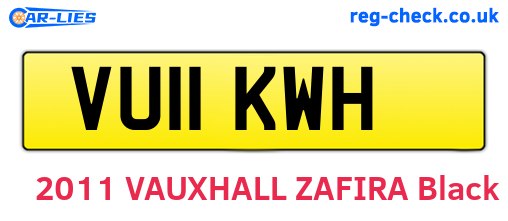VU11KWH are the vehicle registration plates.