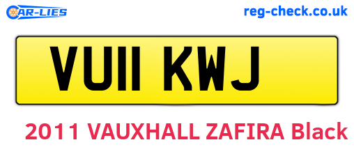 VU11KWJ are the vehicle registration plates.