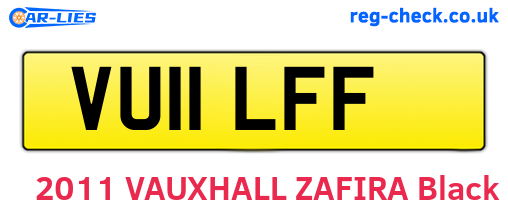 VU11LFF are the vehicle registration plates.